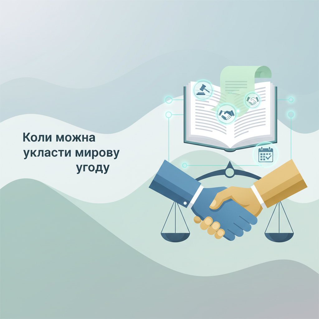 Коли можна укласти мирову угоду — иллюстрация к статье «мирова угода цпк»